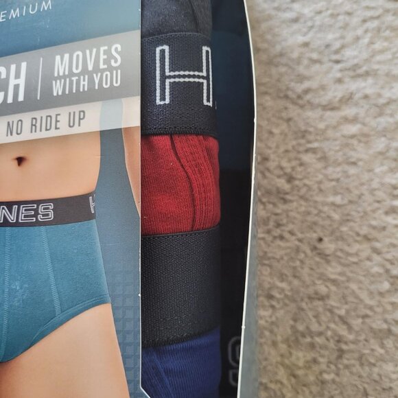New, unopened men's size XL Hanes briefs (six) in four colors. - Picture 2 of 3